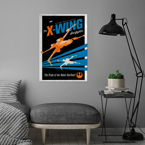 Star Wars Galactic Propaganda X-Wing Displate Metal Print Gallery Image 4