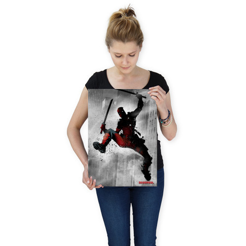 Marvel Dark Edition Deadpool Displate Metal Print Gallery Image 5