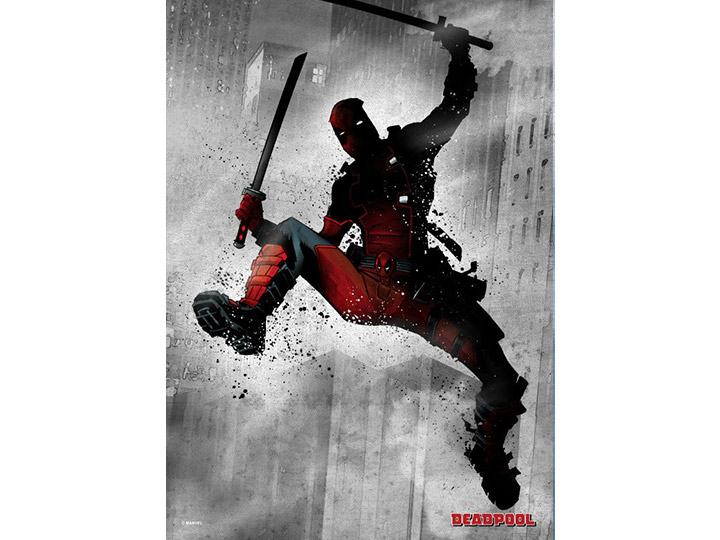 Marvel Dark Edition Deadpool Displate Metal Print Gallery Image 1