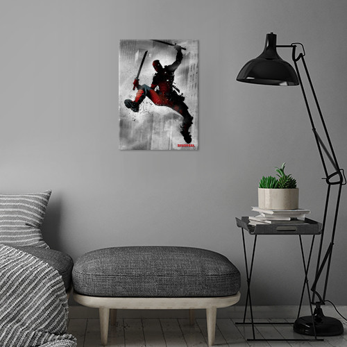 Marvel Dark Edition Deadpool Displate Metal Print Gallery Image 6
