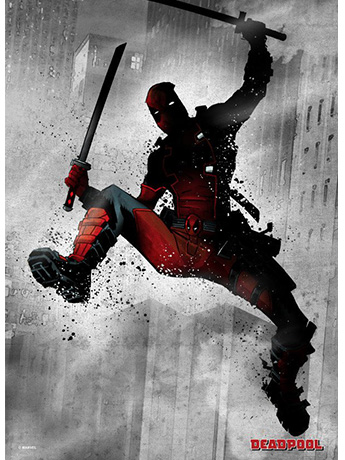 Marvel Dark Edition Deadpool Displate Metal Print Gallery Image 2