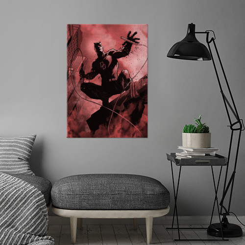Marvel Dark Edition Daredevil Displate Metal Print Gallery Image 4