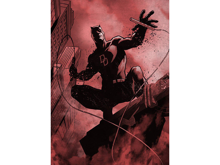 Marvel Dark Edition Daredevil Displate Metal Print Gallery Image 1