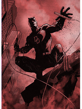 Marvel Dark Edition Daredevil Displate Metal Print Gallery Image 2