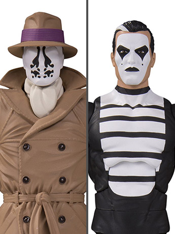 Watchmen Doomsday Clock Rorschach & Mime Two-Pack