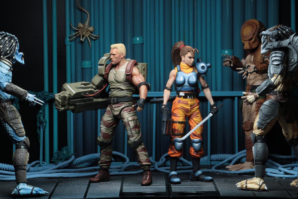 Alien vs. Predator Dutch Schaefer & Linn Kurosawa (Arcade Appearance) Action Figure Two-Pack Gallery Image 9