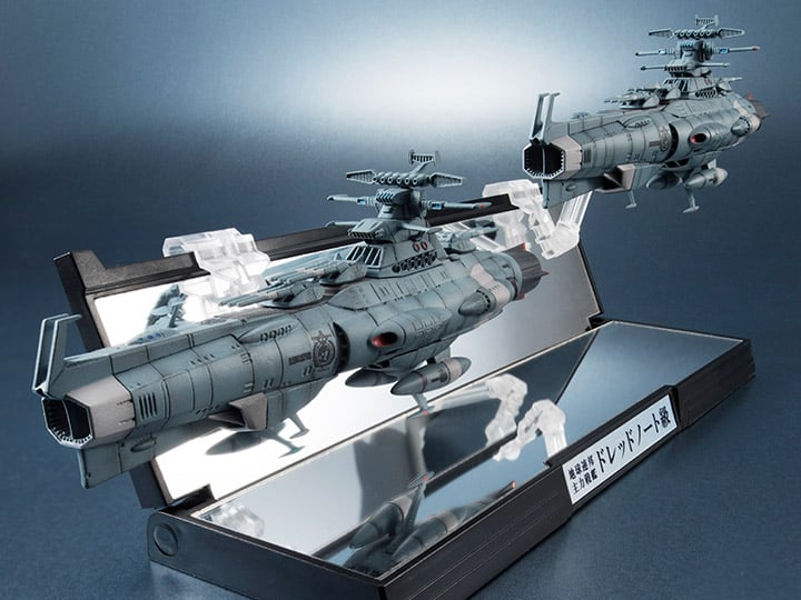 Space Battleship Yamato Kikan-Taizen U.N.C.F. D-1 Dreadnought 1/2000 Scale Two Ship Set Gallery Image 1