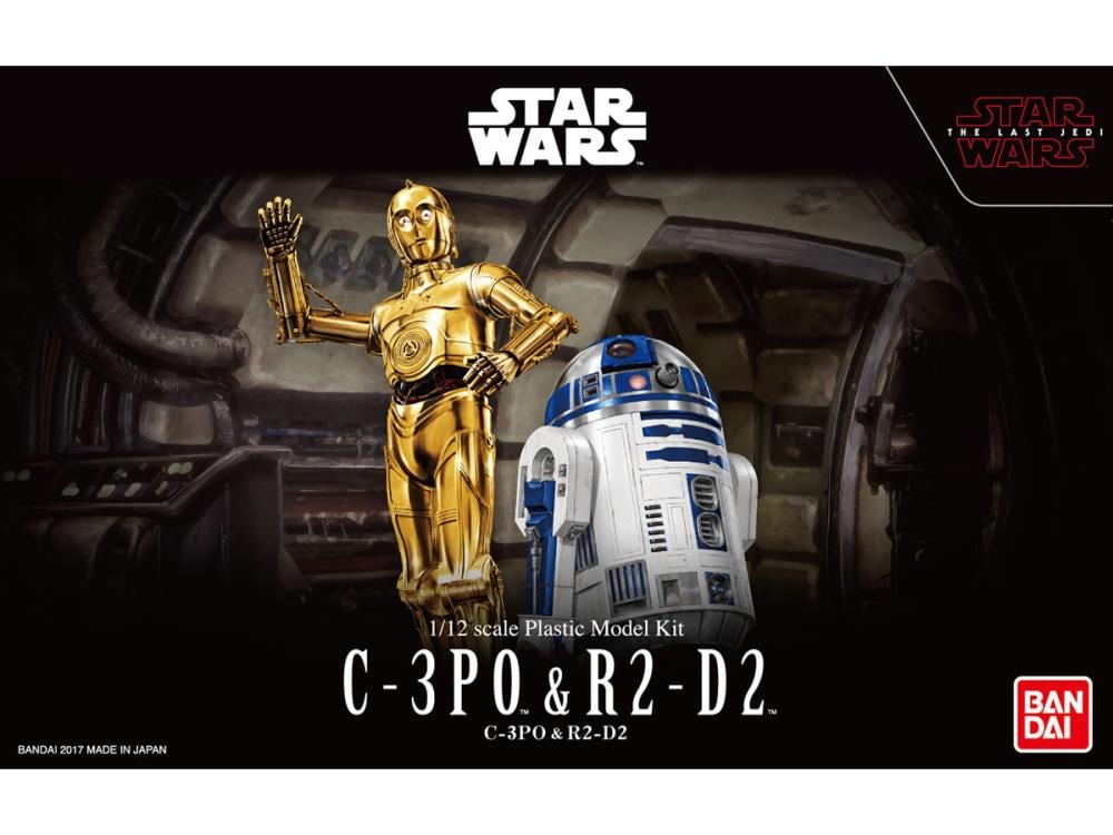 Bandai C-3PO and R2-D2 1/12 Scale Model Kit | BigBadToyStore