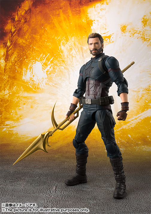 Avengers: Infinity War S.H.Figuarts Captain America Action Figure & Tamashii Effect Gallery Image 9