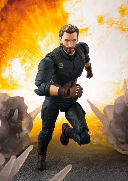 Avengers: Infinity War S.H.Figuarts Captain America Action Figure & Tamashii Effect Gallery Image 6