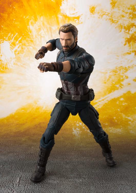 Avengers: Infinity War S.H.Figuarts Captain America Action Figure & Tamashii Effect Gallery Image 4