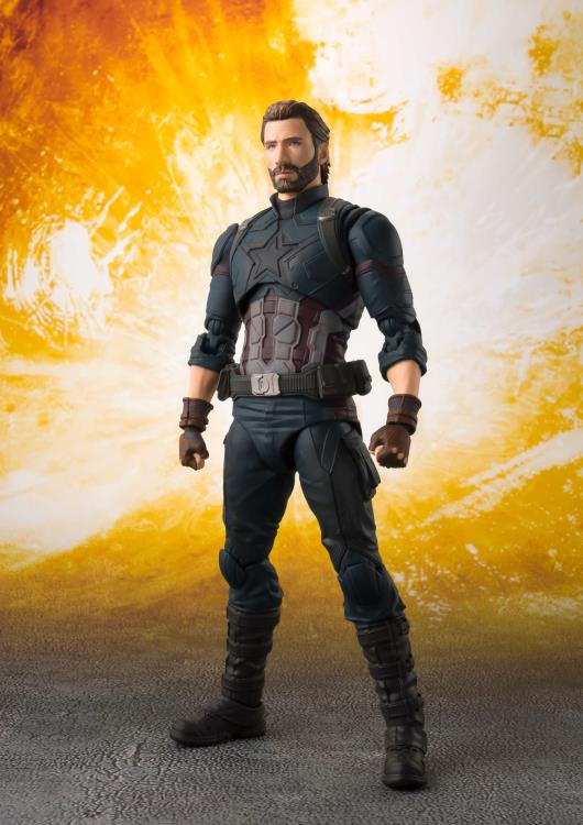 Avengers: Infinity War S.H.Figuarts Captain America Action Figure & Tamashii Effect Gallery Image 3