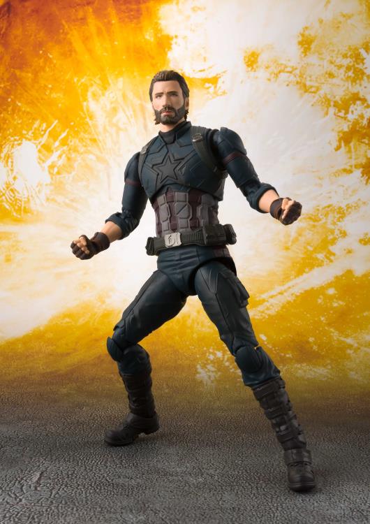 Avengers: Infinity War S.H.Figuarts Captain America Action Figure & Tamashii Effect Gallery Image 5