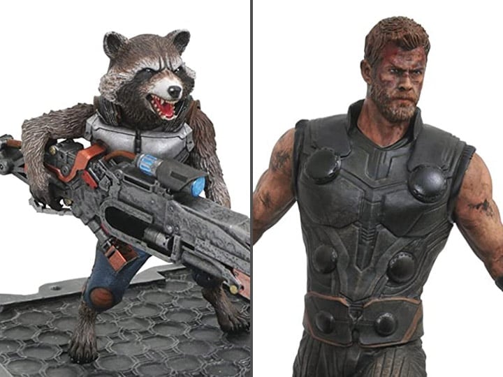Avengers: Infinity War Marvel Premier Collection Thor & Rocket Statue Gallery Image 1