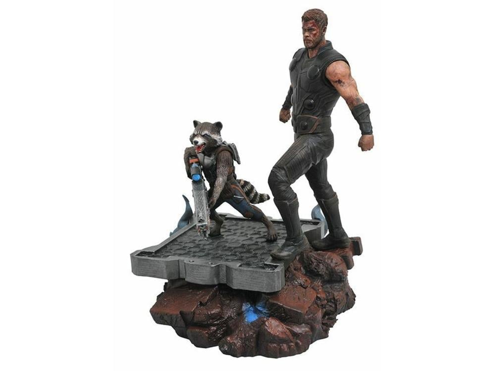 Avengers: Infinity War Marvel Premier Collection Thor & Rocket Statue Gallery Image 4
