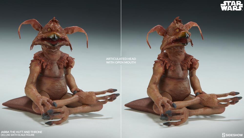 Star Wars Jabba The Hutt (Return of The Jedi) & Throne Deluxe 1/6 Scale Figure Set Gallery Image 12