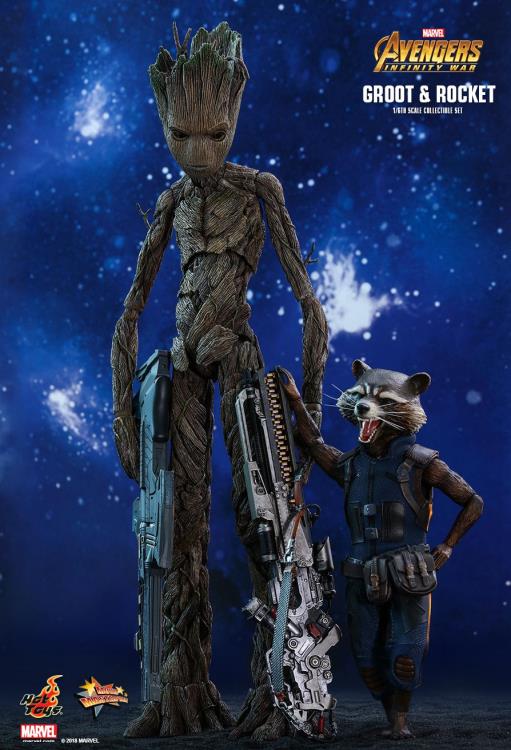 Avengers: Infinity War MMS476 Groot & Rocket 1/6 Scale Collectible Figure Set Gallery Image 5