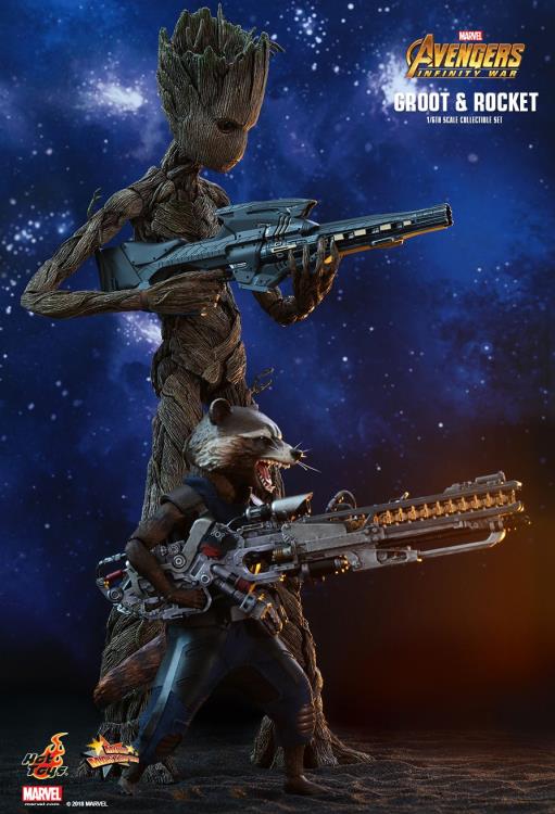 Avengers: Infinity War MMS476 Groot & Rocket 1/6 Scale Collectible Figure Set Gallery Image 7