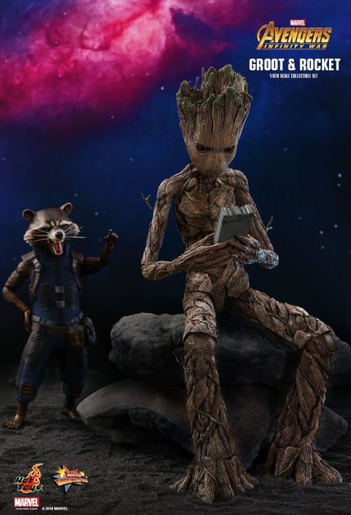 Avengers: Infinity War MMS476 Groot & Rocket 1/6 Scale Collectible Figure Set Gallery Image 4