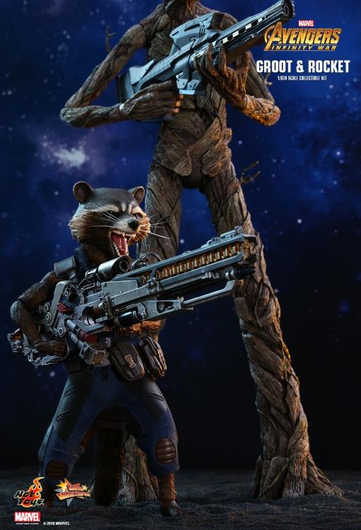 Avengers: Infinity War MMS476 Groot & Rocket 1/6 Scale Collectible Figure Set Gallery Image 8