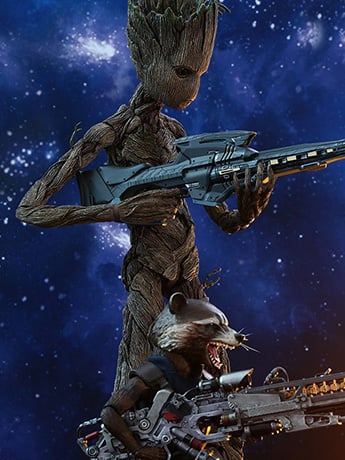 Avengers: Infinity War MMS476 Groot & Rocket 1/6 Scale Collectible Figure Set Gallery Image 2