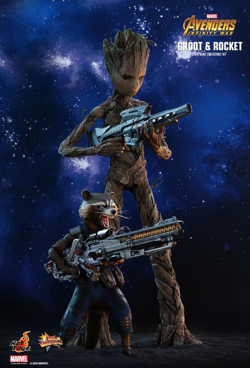 Avengers: Infinity War MMS476 Groot & Rocket 1/6 Scale Collectible Figure Set Gallery Image 6