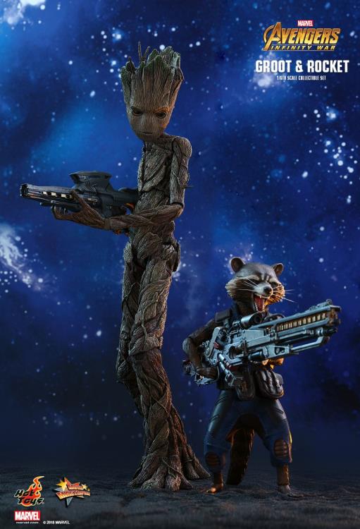 Avengers: Infinity War MMS476 Groot & Rocket 1/6 Scale Collectible Figure Set Gallery Image 3