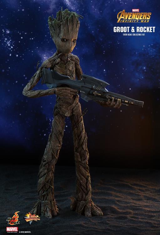 Avengers: Infinity War MMS476 Groot & Rocket 1/6 Scale Collectible Figure Set Gallery Image 17
