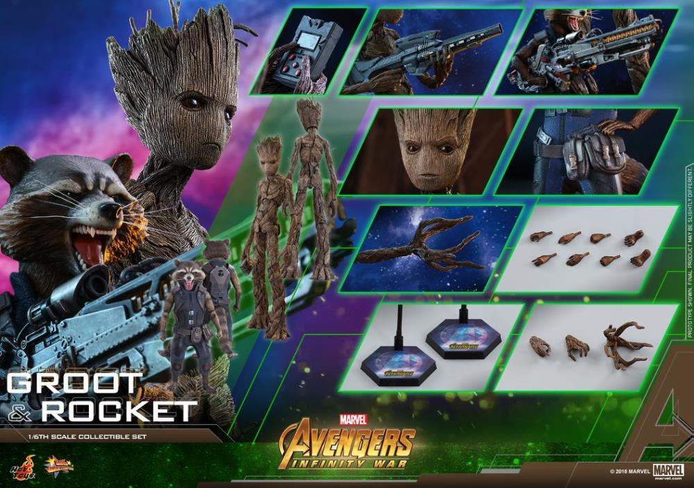 Avengers: Infinity War MMS476 Groot & Rocket 1/6 Scale Collectible Figure Set Gallery Image 25
