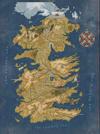 Game of Thrones Cersei's Westeros Map 1000-Piece Puzzle Gallery Image 2