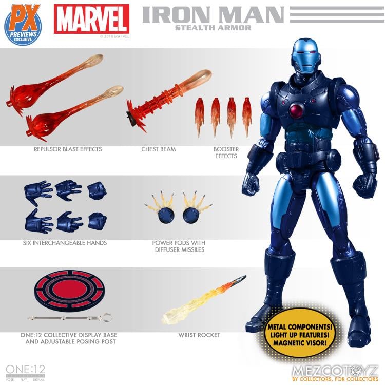 Marvel One:12 Collective Iron Man (Stealth Armor) PX Previews Exclusive Gallery Image 16