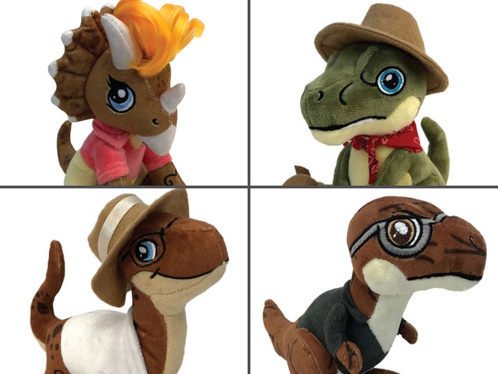 Jurassic Park Clawzplay Plush Wave 1 Set of 4 Gallery Image 1