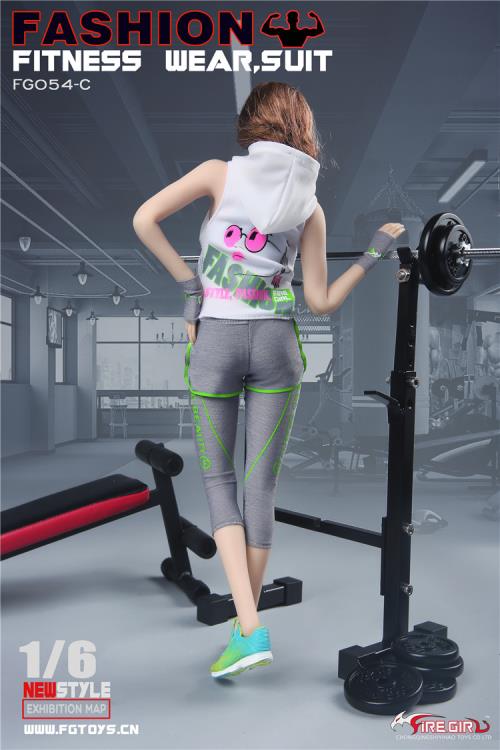 Female Fashion Fitness Wear (Green) 1/6 Scale Accessory Set Gallery Image 8