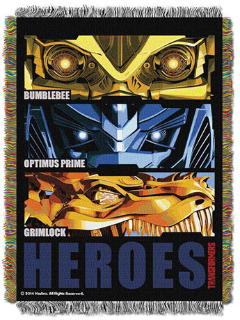 Transformers: Age of Extinction Heroes Woven Tapestry Throw Blanket Gallery Image 2