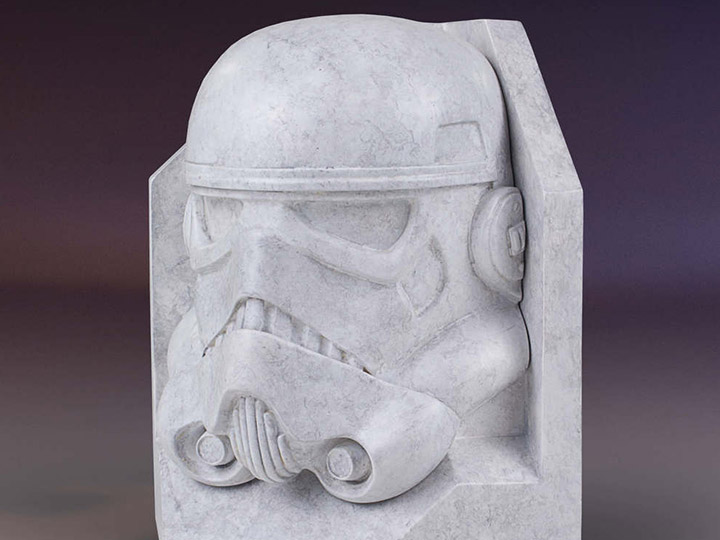 Star Wars Stoneworks Stormtrooper Faux Marble Bookend Gallery Image 1