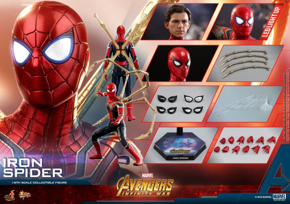 Avengers: Infinity War MMS482 Iron Spider 1/6th Scale Collectible Figure Gallery Image 19