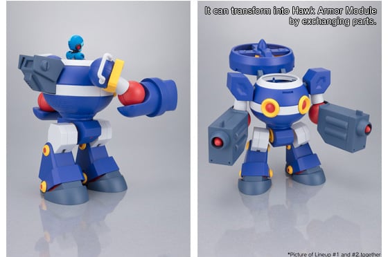 Mega Man Super Mini-Pla Ride Armor Model Kit Set Gallery Image 5