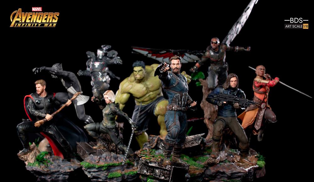 Avengers: Infinity War Battle Diorama Series Falcon 1/10 Art Scale Statue Gallery Image 8