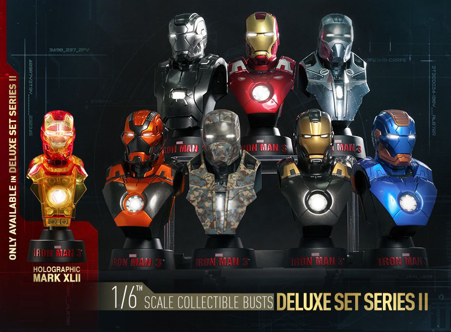 Iron Man 3 HTB21-27 Series II 1/6th Scale Collectible Bust Deluxe Case of 8 + $100 BBTS Store Credit Bonus Gallery Image 11