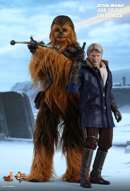 Star Wars: The Force Awakens MMS376 Han Solo & Chewbacca 1/6th Scale Collectible Figures Set + $200 BBTS Store Credit Bonus Gallery Image 3