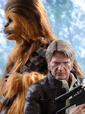 Star Wars: The Force Awakens MMS376 Han Solo & Chewbacca 1/6th Scale Collectible Figures Set + $200 BBTS Store Credit Bonus Gallery Image 2