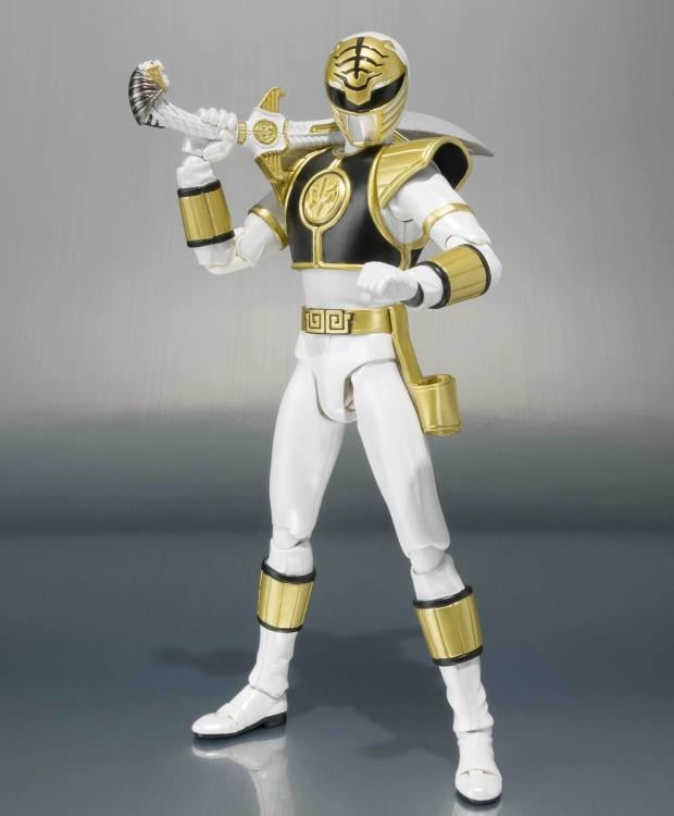 Mighty Morphin Power Rangers S.H.Figuarts White Ranger (Tommy Head Sculpt) Action Figure Gallery Image 5