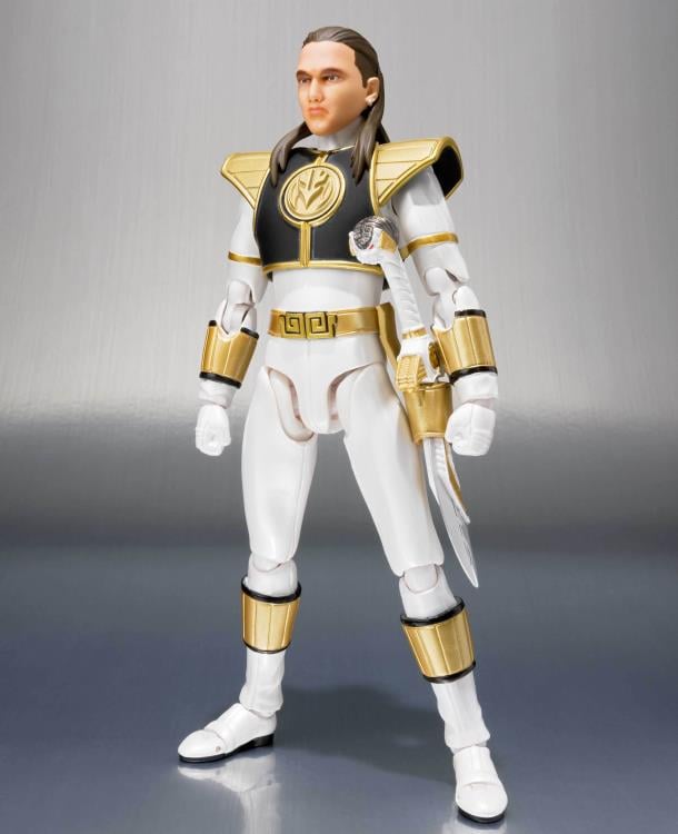 Mighty Morphin Power Rangers S.H.Figuarts White Ranger (Tommy Head Sculpt) Action Figure Gallery Image 9