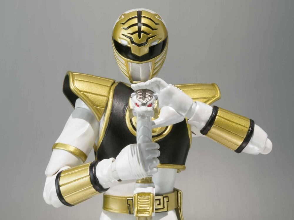 Mighty Morphin Power Rangers S.H.Figuarts White Ranger (Tommy Head Sculpt) Action Figure Gallery Image 10