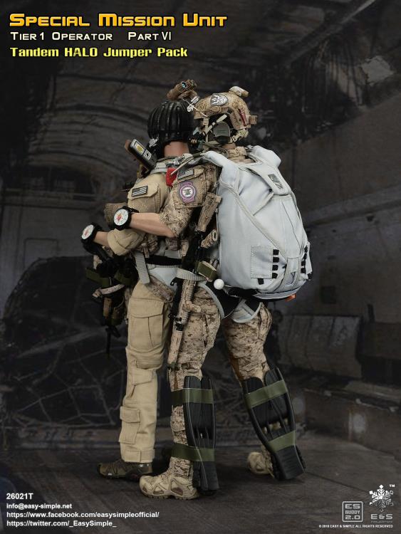 Special Mission Unit Tier-1 Part VI Tandem HALO Jumper 1/6 Scale Figure Pack Gallery Image 7