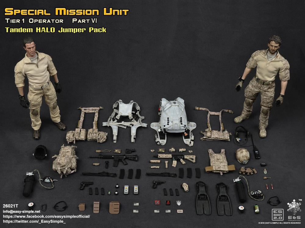 Special Mission Unit Tier-1 Part VI Tandem HALO Jumper 1/6 Scale Figure Pack Gallery Image 12