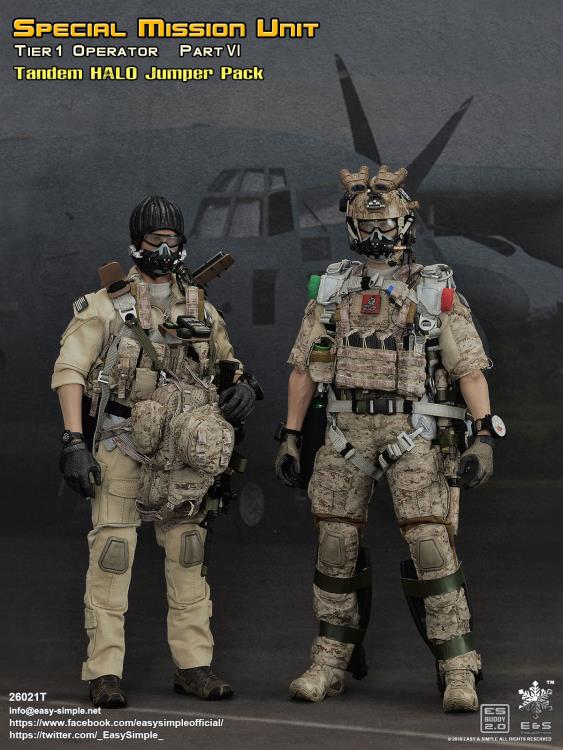 Special Mission Unit Tier-1 Part VI Tandem HALO Jumper 1/6 Scale Figure Pack Gallery Image 5