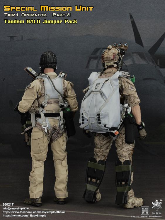 Special Mission Unit Tier-1 Part VI Tandem HALO Jumper 1/6 Scale Figure Pack Gallery Image 6