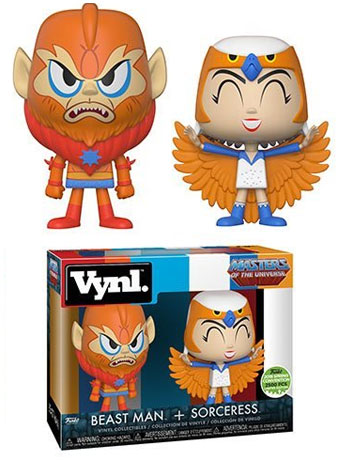 Masters of the Universe Vynl. Beast Man + Sorceress Exclusive