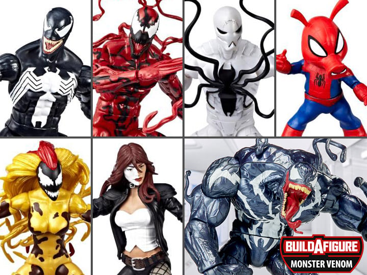 Venom Marvel Legends Wave 1 Set of 6 Figures (Monster Venom BAF) Gallery Image 1